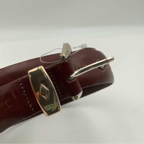 Brighton Brown Leather  Silver Stud Denver Diamond Belt. Men’s Size 36. - Picture 4 of 5